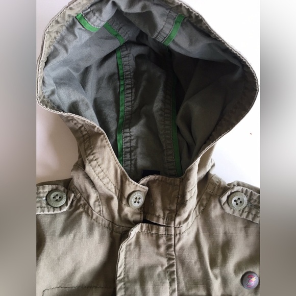 Army Green Gap Kid’s Jacket with Pin Details - Picture 2 of 6